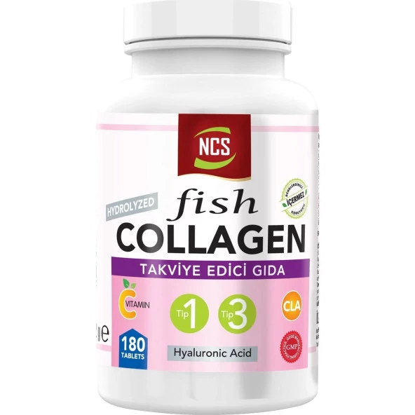 Ncs Type 1-3 Balık  Cla Biotin 180 Tablet Çinko Collagen Hyaluronic Acid