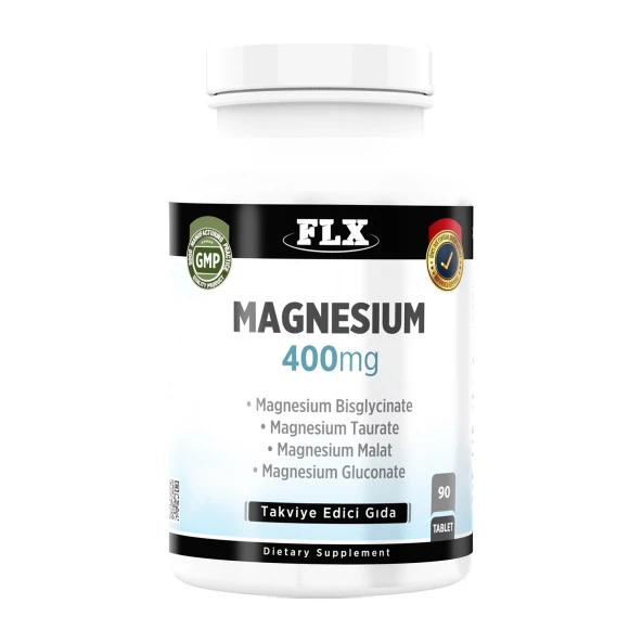 FLX Magnezyum Magnesium Elementleri Complex 400 Mg 90 Tablet - 1
