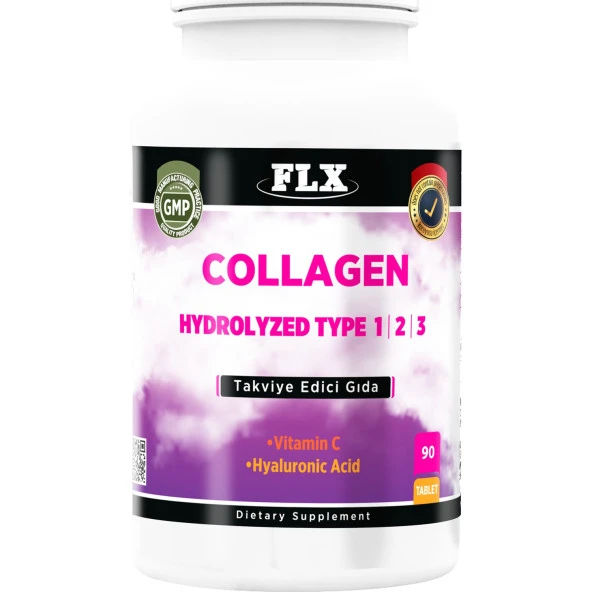 FLX Collagen Tip-1-2-3 Hyoluronic Asit Vitamin C 90 Tablet