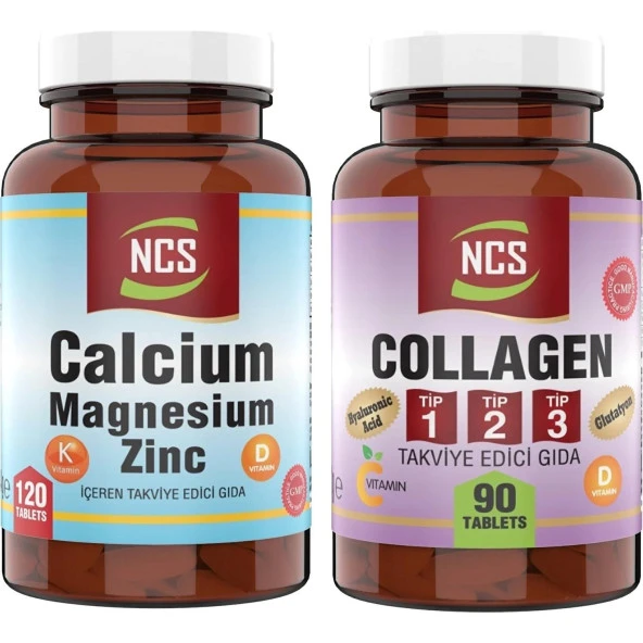 Ncs Collagen Glutatyon Tip 1-2-3 () 90 Tablet Kalsiyum Magnezyum Çinko 120 Tablet Vitamin D k ürün görseli