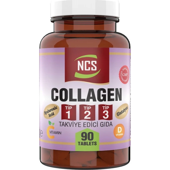 Ncs Collagen Glutatyon Tip 1-2-3 () 90 Tablet Kalsiyum Magnezyum Çinko 120 Tablet Vitamin D k - Resim 4