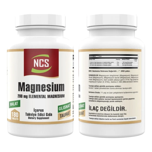 Ncs Magnesium Malat Taurat Glisinat Element Formül 180 Tablet Nevfix Vitamin D3 Sıvı Sprey - 2