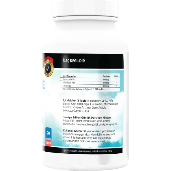 Flx Coenzyme Q-10 L-Carnitine Cla 90 Tablet Nevfix Vitamin D3 400 Iu 20 ml - 4