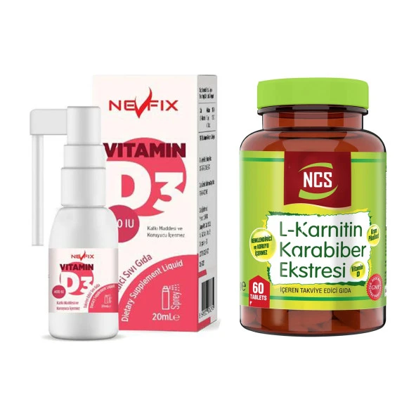 Ncs Karabiber Extreli L Carnitine 60 Tablet Vitamin D3 400 Iu 20 ml