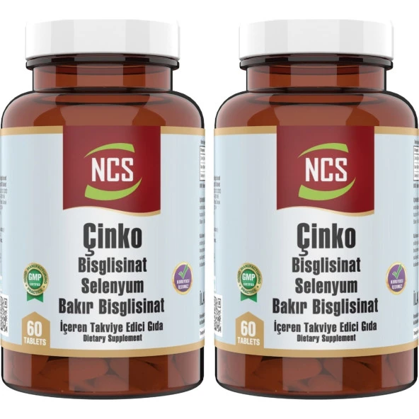 Ncs Çinko Bisglisinat   Bakır Selenium Zinc 2 x 60 Tablet