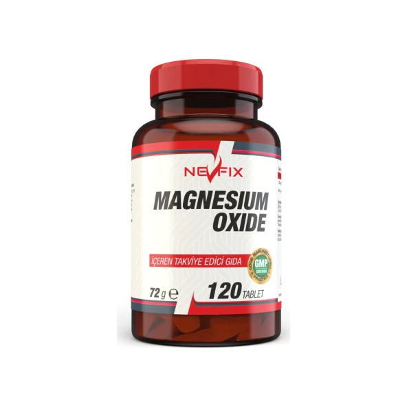 Nevfix Magnesium Oxide 250 mg 120 Tablet Magnezyum Oksit Türkiyede Ilk ve Tek ürün görseli