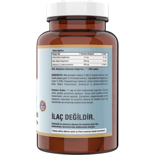 Ncs Çinko Bisglisinat   Bakır Selenium 60 Tablet - 2