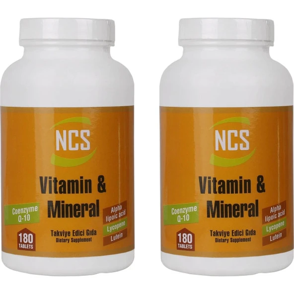 NCS VİTAMİN MİNERAL MULTİVİTAMİN COENZYME ALPHA LİPOİC ACİD 2 KUTU 360 TABLET