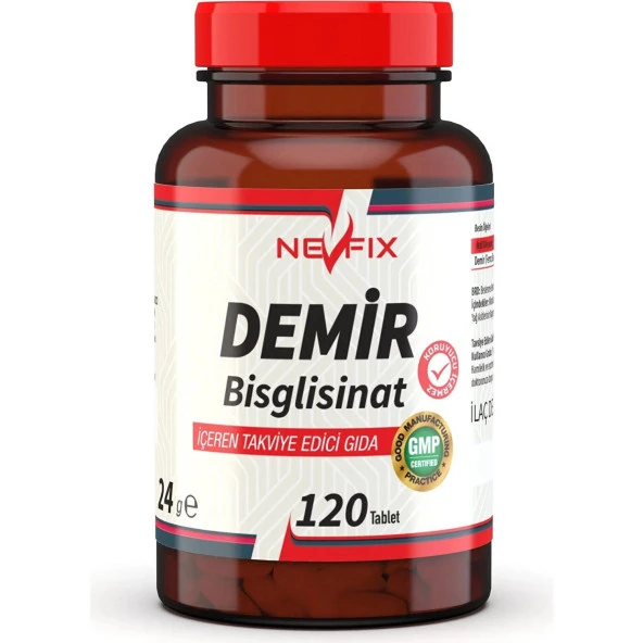 Nevfix Demir Bisglisinat 17 Mg 120 Tablet Iron
