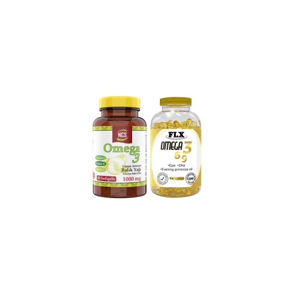 Ncs Omega 3 Balık Yağı Limonlu 60 Kapsül   Flx Omega 3-6-9 90 Tablet