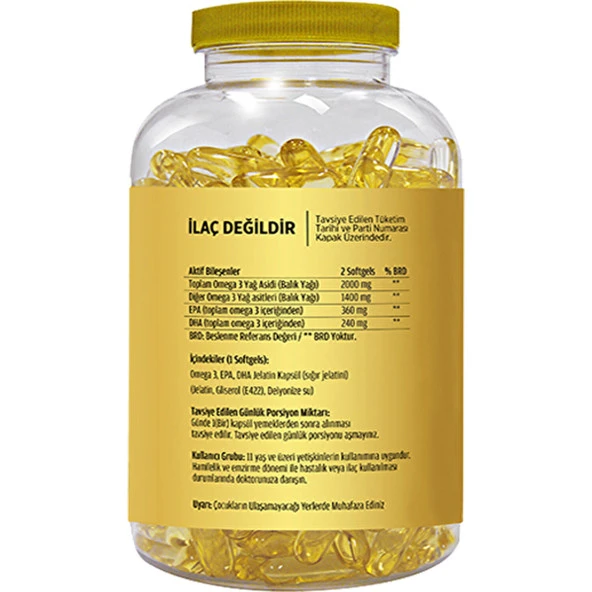 Flx Omega 3 Balık Yağı 90 Softgel - Resim 2