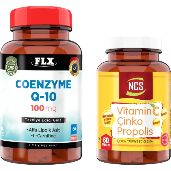 Ncs Coenzyme Q-10 100 Mg 60 Tablet + Ncs Vitamin C Çinko Propolis 60 Tablet