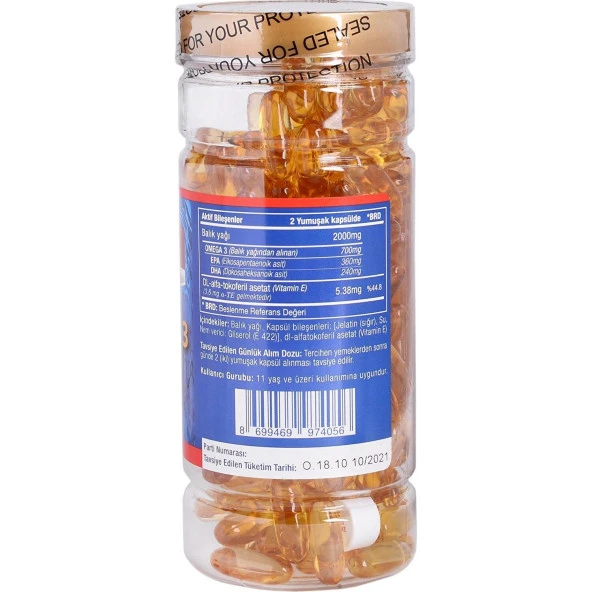 VİTAPOL OMEGA 3 BALIK YAĞI 200 SOFTJEL - Resim 2