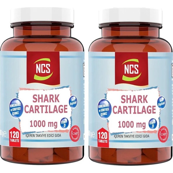 Ncs Shark Cartilage Demir Vitamin D3 1000 Mg 120 Tablet 2 Adet