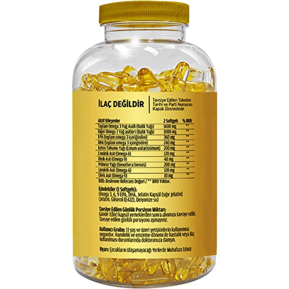 Flx Omega 3-6-9 Balık Yağı 2 X 90 Softgel - Resim 2