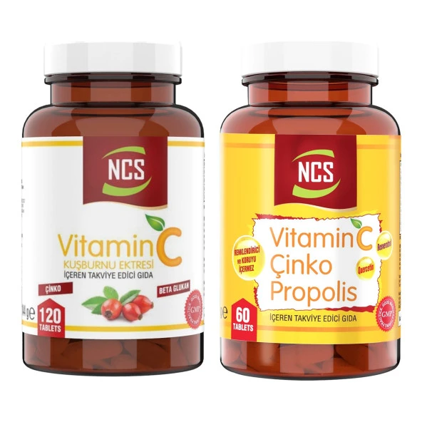 Ncs Propolis Vitamin C Çinko Vitamin D   Vitamin C Kuşburnu Ekstresi Beta Glukan Içeren Takviye Edici Gıda 120 Tablet