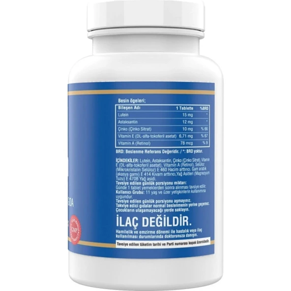 Ncs Lutein 15 Astaksantin 12 Mg 180 Tablet Çinko   Korean Red Ginseng 120 Tablet Alıç Arı Sütü L Arginin - 3
