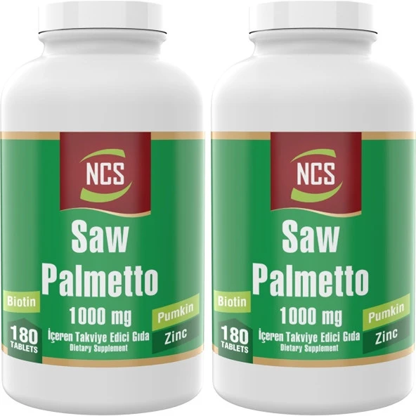 Ncs &reg Saw Palmetto 1000 Mg 2 Kutu 360 Tablet Çinko Complex ürün görseli