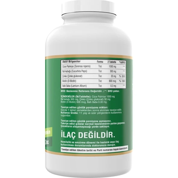 Ncs &reg Saw Palmetto 1000 Mg 2 Kutu 360 Tablet Çinko Complex - Resim 2