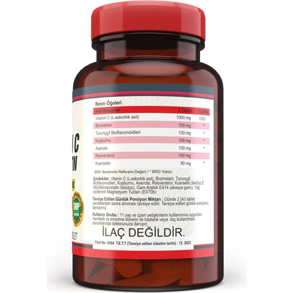 Nevfix Vitamin C Quercetin Bromelain (3 Kutu) 120 Tablet - 2