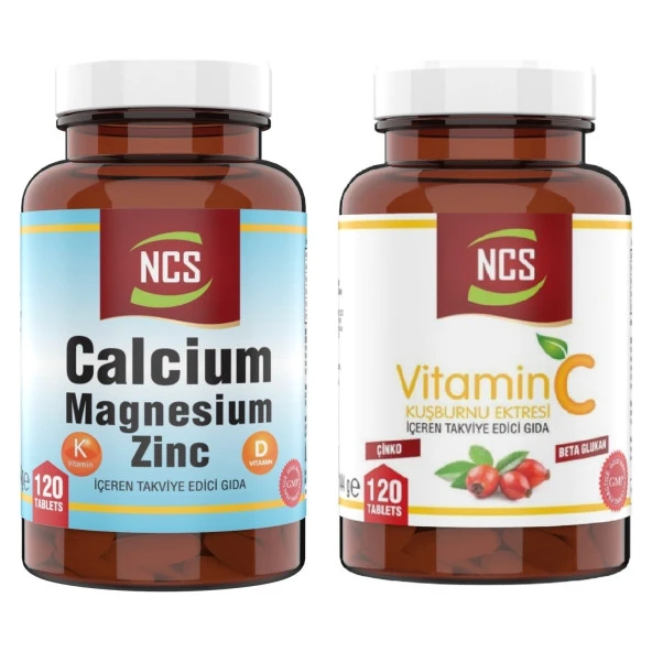 Ncs Vitamin C 1000 Mg Beta Glukan 120 Tablet Kalsiyum Magnezyum Çinko 120 Tablet ürün görseli