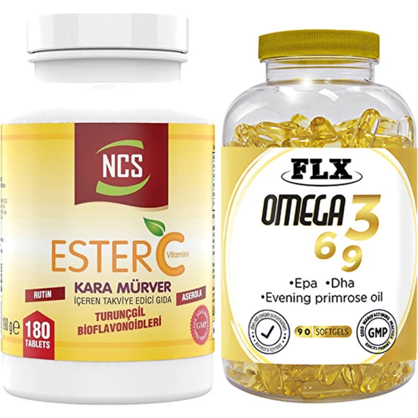 Ncs Ester C Vitamini 180 Tablet - Flx Omega 3-6-9 90 Tablet