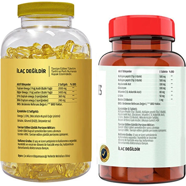 Flx Omega 3 90 Softgel   Flx Tip 1-3 Balık Kolajeni 60 Tablet - Resim 2