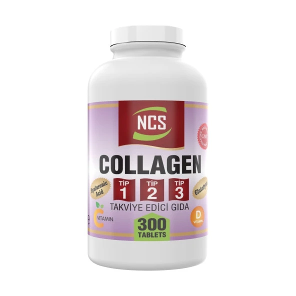Ncs Collagen () (Tip) 1-2-3 Hyaluronic Acid 2 x 300 Tablet 600 Tablet C   E   D Vitamini - Resim 3