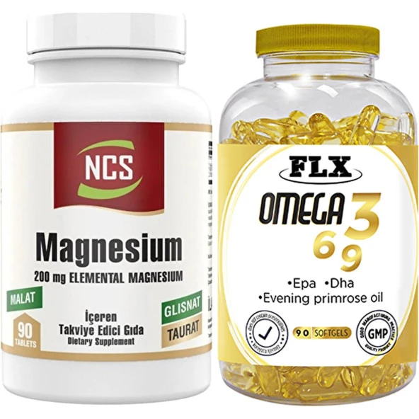 Ncs Magnesium Malat 90 Tablet   Flx Omega 3-6-9 90 Tablet ürün görseli