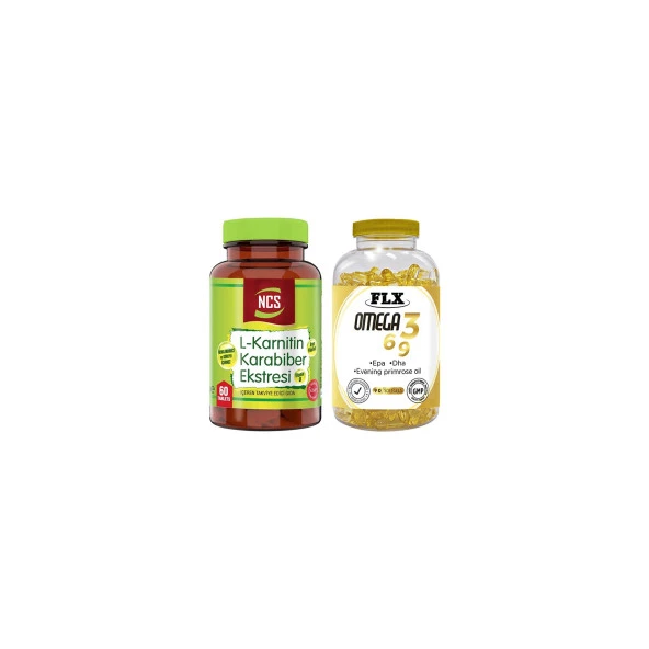 Ncs L-Carnitine Karabiber Extreli 60 Tablet   Flx Omega 3-6-9 90 Tablet