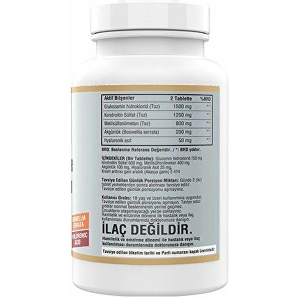 Ncs Glucosamine Chondroitin Msm Hyaluronic Acid 120 Tablet - Resim 2