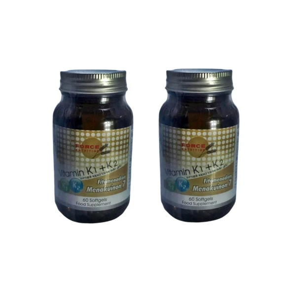 Force Nutrition Vitamin K1 K2 60 Softgels 2kutu ürün görseli