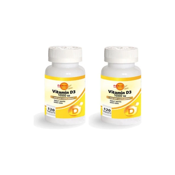 Force Nutrition Vitamin D3 1000 Iu 120 Tablet 2 Kutu