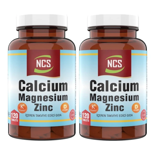 Ncs &reg Calcium Magnesium Çinko D k Kalsiyum 2 x 120 Tablet Vitamin D    K