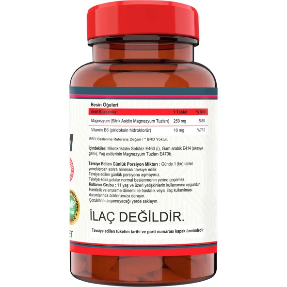 Nevfix Magnesıum Cıtrate Vitamin B-6 120 Tablet - 2