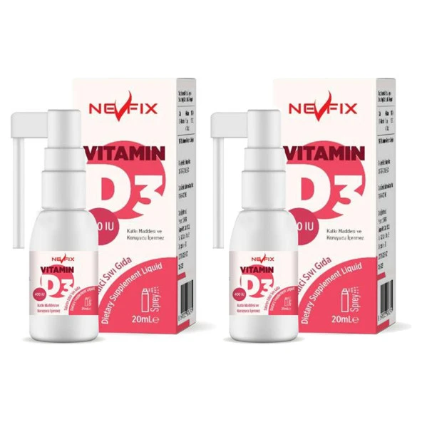 Nevfix Vitamin D3 400 Iu 20 ml Sprey 2 Kutu