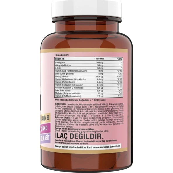 Ncs Biotin L-Sistein Çinko 3 Kutu 360 Tablet - Resim 2