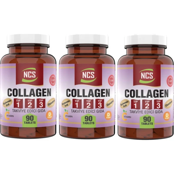 Ncs Collagen () (Tip) 1-2-3 Hyaluronic Acid 3 x 90 Tablet Glutatyon C   E   D Vitamini ürün görseli