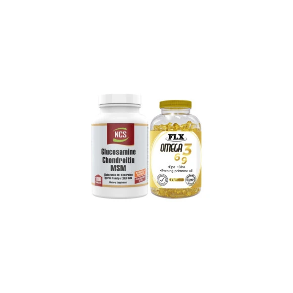 Ncs Glukozamine Chondroitin Msm Boswellia 180 Tablet   Flx Omega 3-6-9 90 Tablet