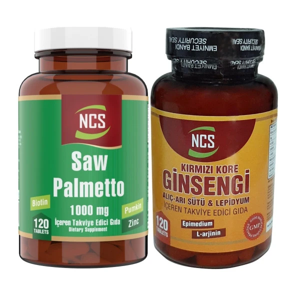Ncs Saw Palmetto 120 Tablet Ncs Kırmızı Kore Ginsengi 120 Tablet ürün görseli