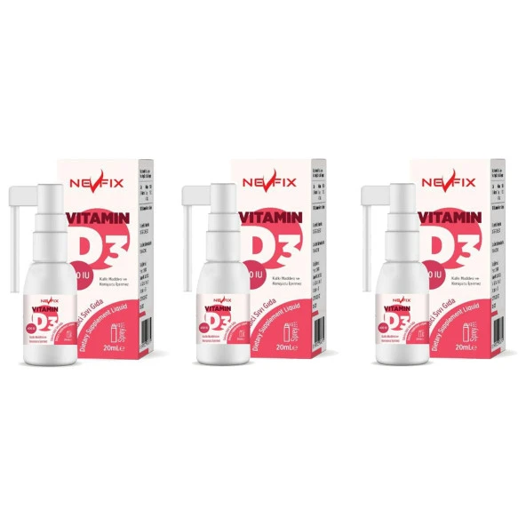 Nevfix Vitamin D3 400 Iu 20 ml Sprey 3 Kutu ürün görseli