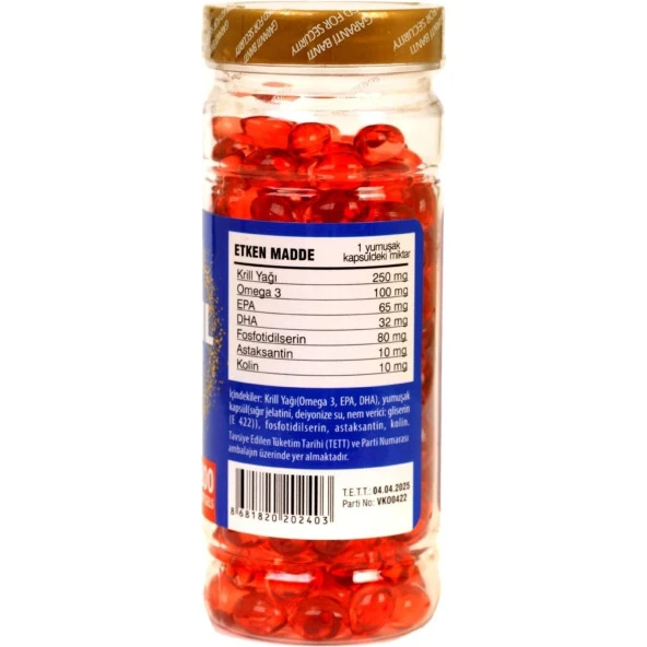 Vitapol Krill Oil Complex Astaxanthin+Choline+Phosphatidylserine+Omega3+Epa Dha 200 Kapsül Vk1 - 2