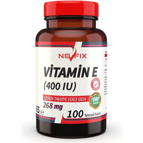 Nevfix Vitamin E 400 Iu - 268 Mg 100 Yumuşak Kapsül