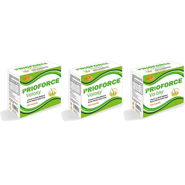 Force Nutrition Prioforce Volosy 120 Saç Bakım Kapsülü  3 Adet ürün görseli