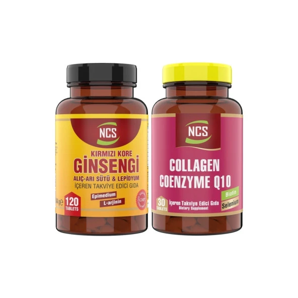 Ncs Kırmızı Ginseng 120 Tablet + Collagen Coenzyme 30 Tablet