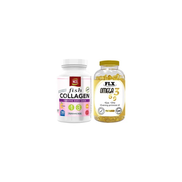 Ncs Balık Kollajen Type 1-3 180 Tablet  Flx Omega 3-6-9 90 Tablet ürün görseli