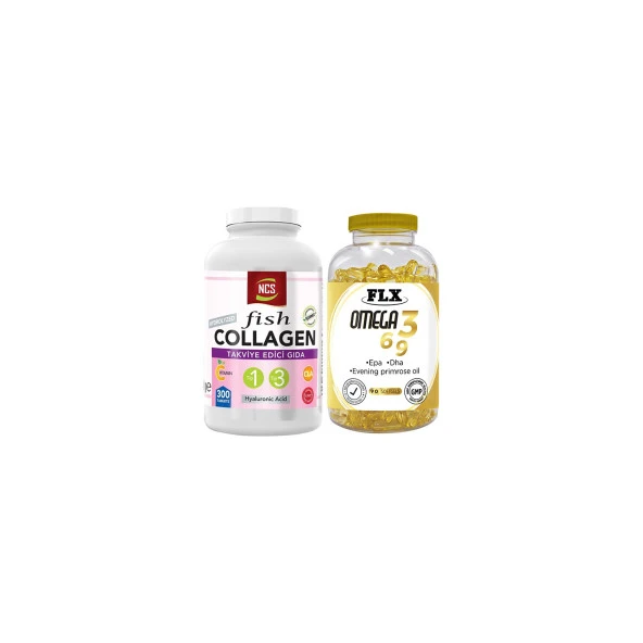 Ncs Balık Kollajen Type 1-3 300 Tablet   Flx Omega 3-6-9 90 Tablet