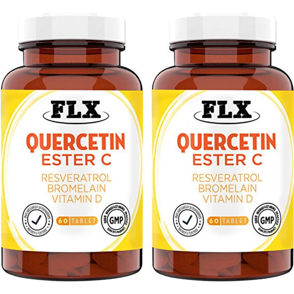 FLX Kuersetin Ester C Resveratrol Bromelain 2 Kutu 60 Tablet