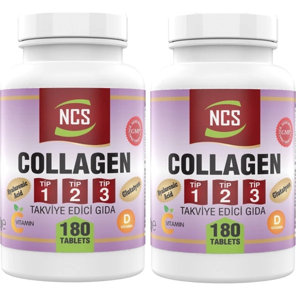 Ncs Collagen () (Tip) 1-2-3 Hyaluronic Acid 2 x 180 Tablet  360 Tablet C   E   D Vitamini