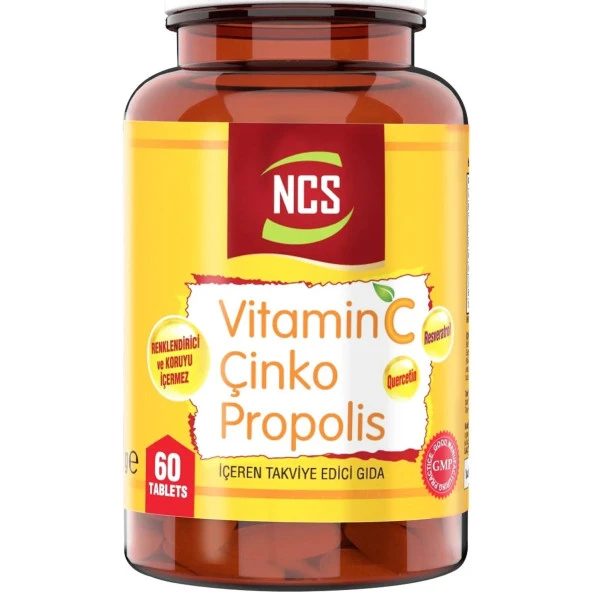 Ncs Vitamin C Çinko Propolis 60 Tablet Vitamin D Quercetin Resveratrol Umca